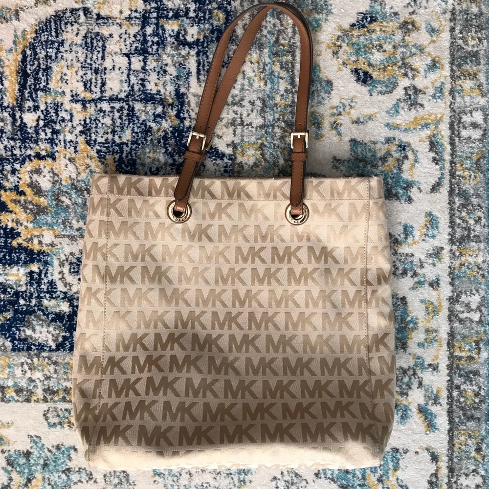 Michael Kors Jet Set MK Logo north south tote bag
